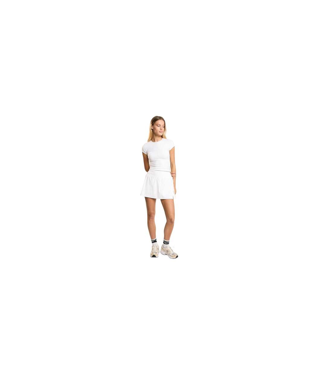 Haut Court Signature Femme Blanc Agon-1