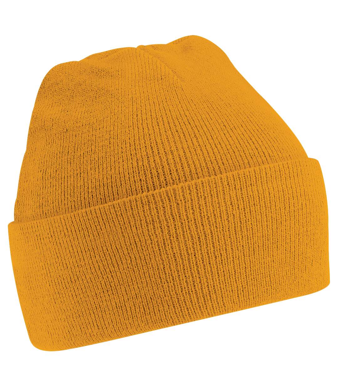 Bonnet tricoté unisexe jaune foncé Beechfield