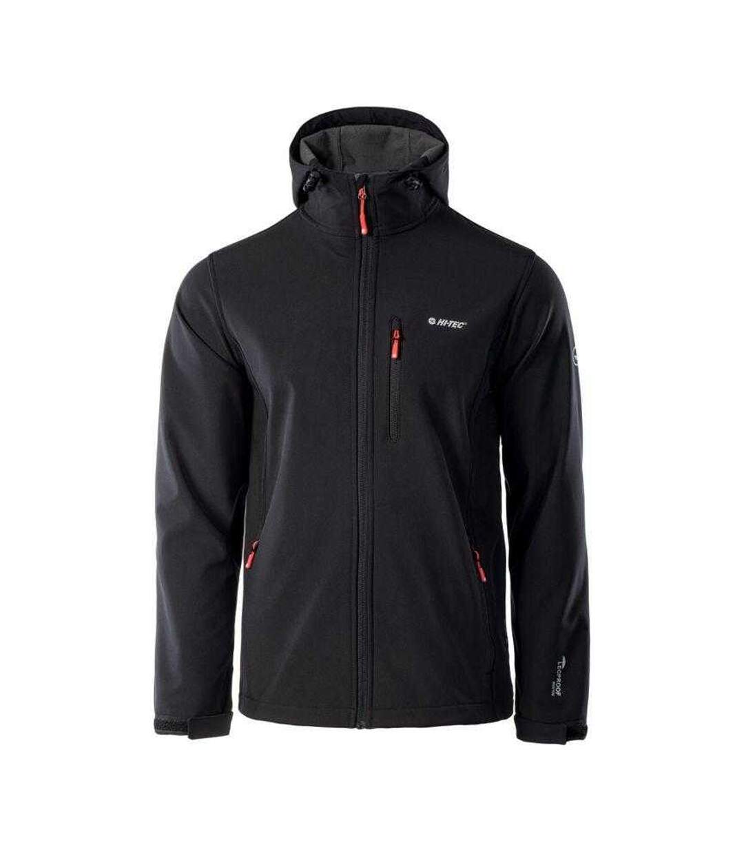 Veste Softshell Caen Homme Noir Orange Sanguine Hi-Tec-3