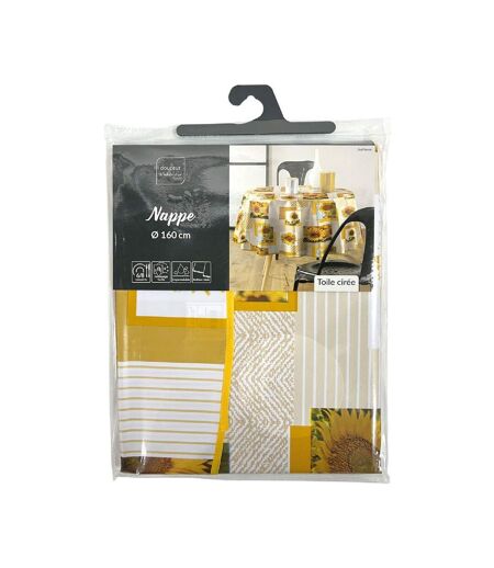 Nappe Toile Cirée Ronde Sunflower 160cm Jaune