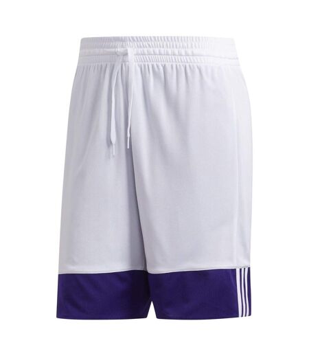 Short De Basket Motif/style Logo Homme Violet Blanc Adidas