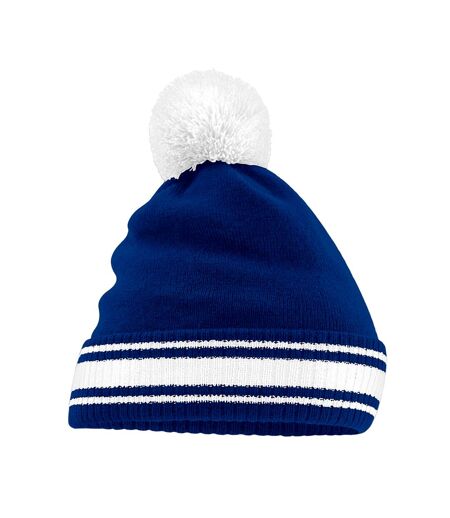 Bonnet stadium bleu roi vif / blanc Beechfield