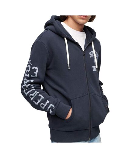 Sweat à zippe marine homme superdry athletic - s