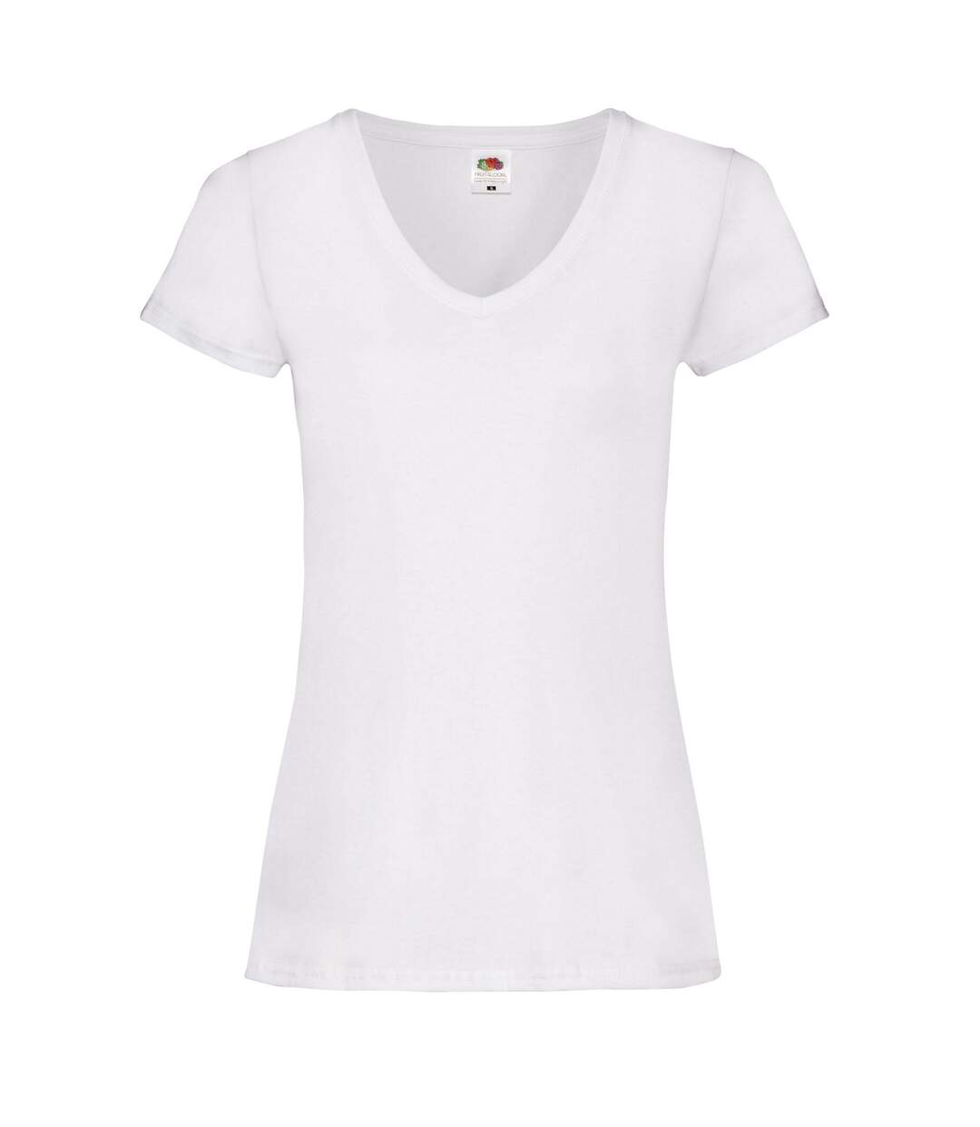 Womens/ladies valueweight v neck lady fit t-shirt white Fruit of the Loom