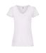 Fruit of the Loom Womens/Ladies V Neck Lady Fit T-Shirt (White) - UTPC5764