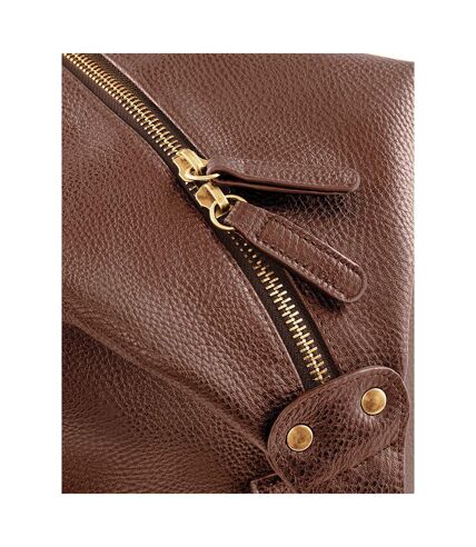 Quadra NuHude Faux Leather Weekender Holdall Bag (Tan) (One Size) - UTBC3496