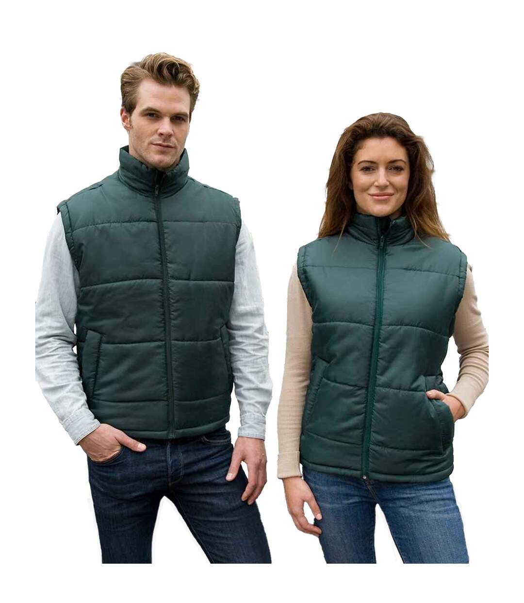 Unisex adult padded body warmer bottle green Result Core-2