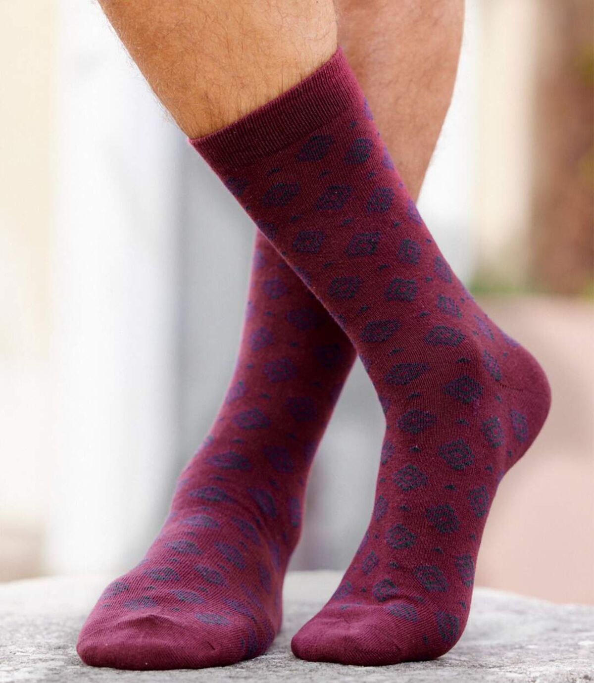 4 Paar Socken mit Jacquardmuster Atlas For Men