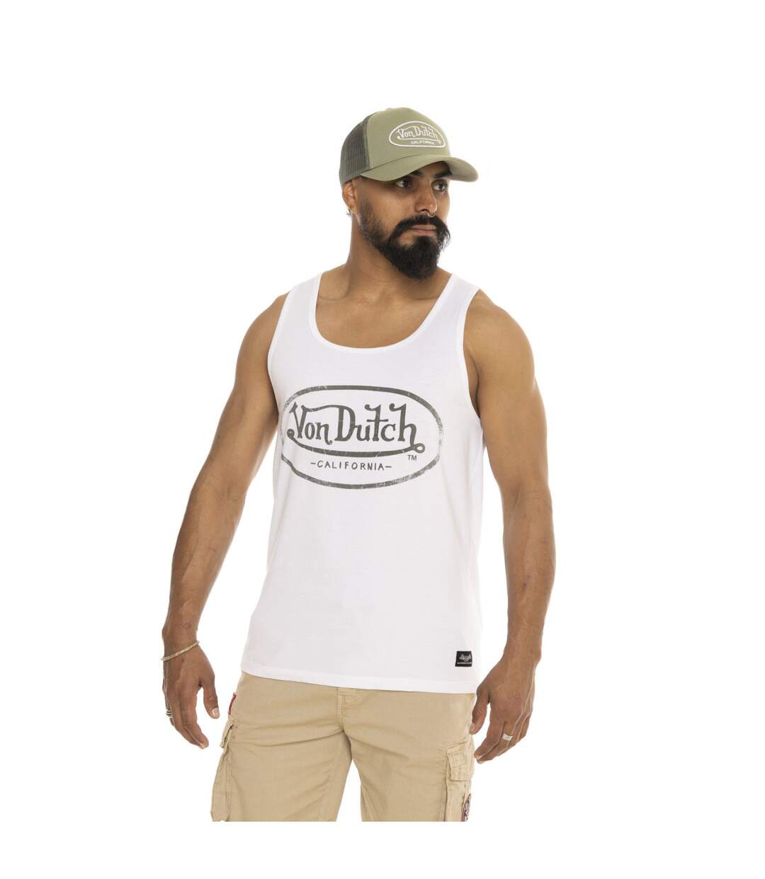 Débardeur homme en coton Base avec logo Vondutch-1
