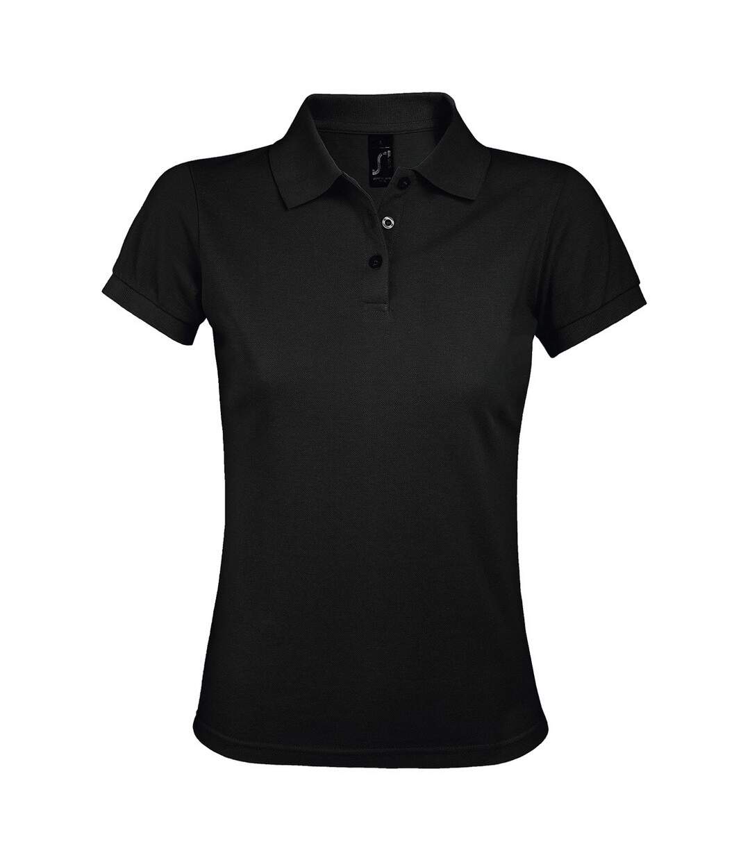 Polo manches courtes prime femme noir SOLS