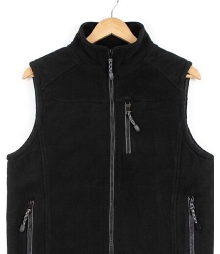 CHALLENGER CHAMBERY3 — Gilet sans manches polaire noir : haute protection thermique et aisance totale