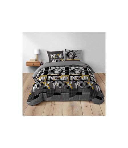 Parure de Lit 3 Pièces Big City 260x240cm Gris