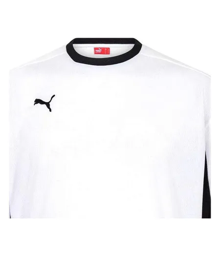 Mens Esito Ii Contrast Long-sleeved Football Jersey White Puma