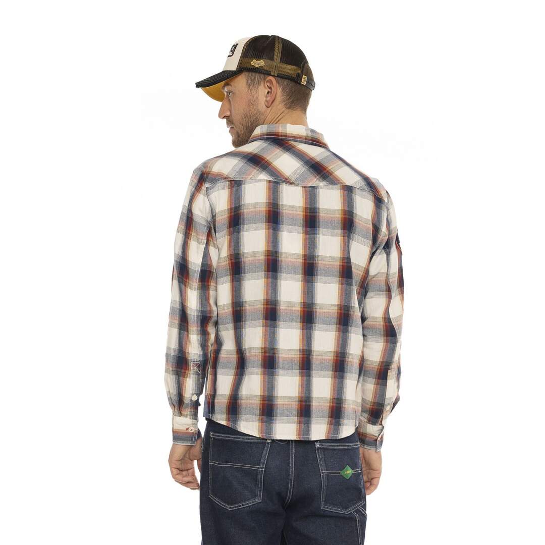 Chemise à carreaux à manches longues homme avec patchs Power Vondutch-4