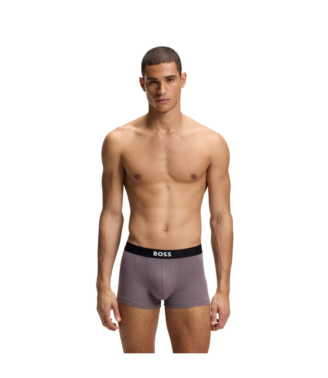 Lot De 3  Sous-vêtements Homme Noir Marron Clair Blanc Boss-3