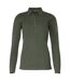 Nimbus Womens/Ladies Carlington Deluxe Long Sleeve Polo Shirt (Olive)