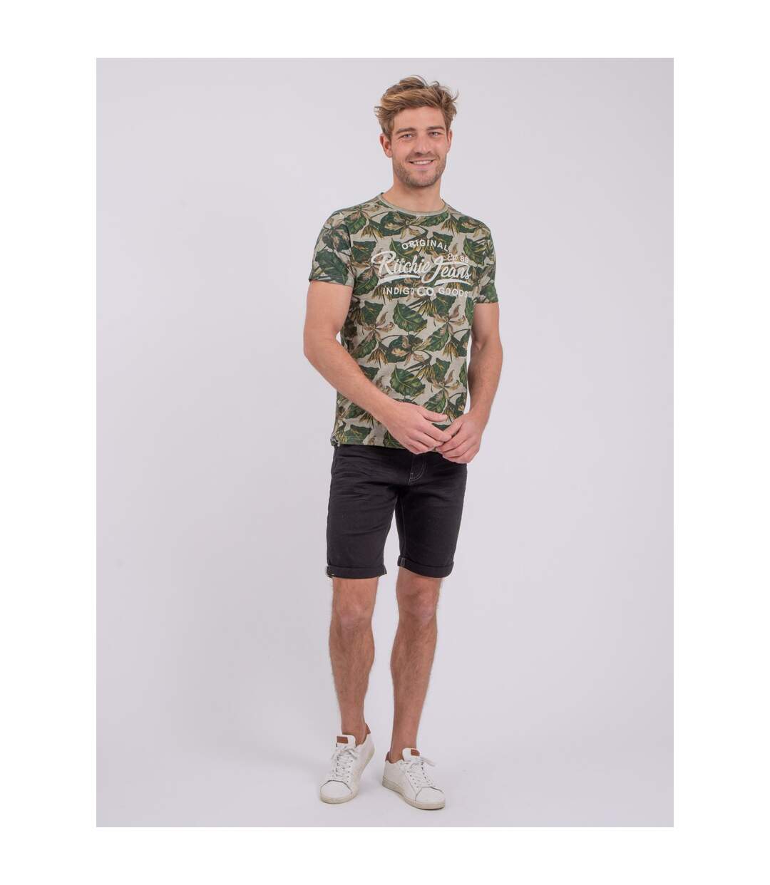 T-shirt manches courtes col rond pur coton NIRAMAX-4