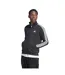 Mens 3 Stripes Quarter Zip Long-sleeved Sweatshirt Black White Adidas-4