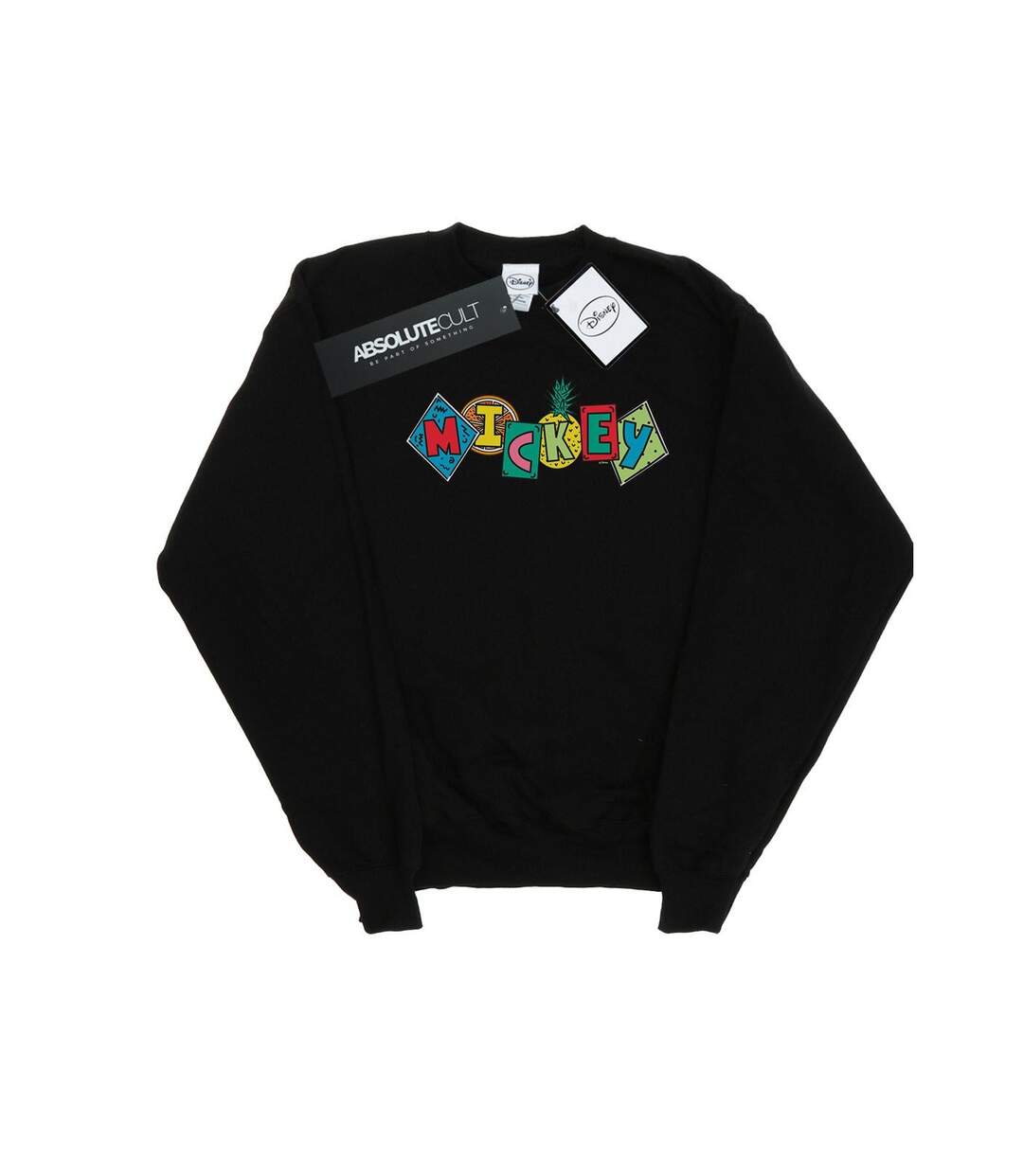 Disney Sweatshirt Womens/Ladies Mickey Mouse Fruit Blocks (Noir) - UTBI27565-1