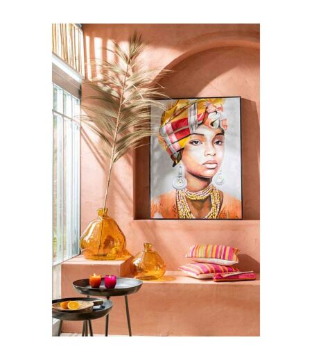 Vase Rond Design en Verre Laura 47cm Ocre