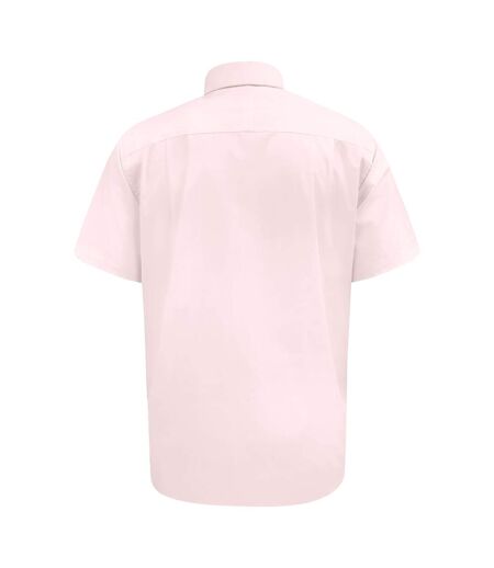 D555 Chemise Unie Manches Courtes Lucas Homme Rose Duke