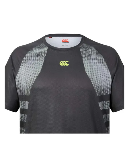 Mens Tempo+ Training T-shirt Charcoal Canterbury