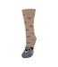 1 Pack Ladies Fluffy Animal Pattern Slipper Socks with Grips-1