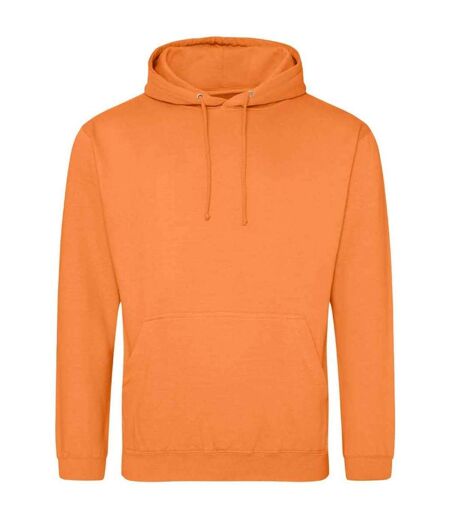 Unisex adult college hoodie light orange Awdis