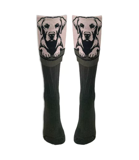 Chaussettes Pour Bottes Style Labrador Adulte Olive Noire Waring Brooke