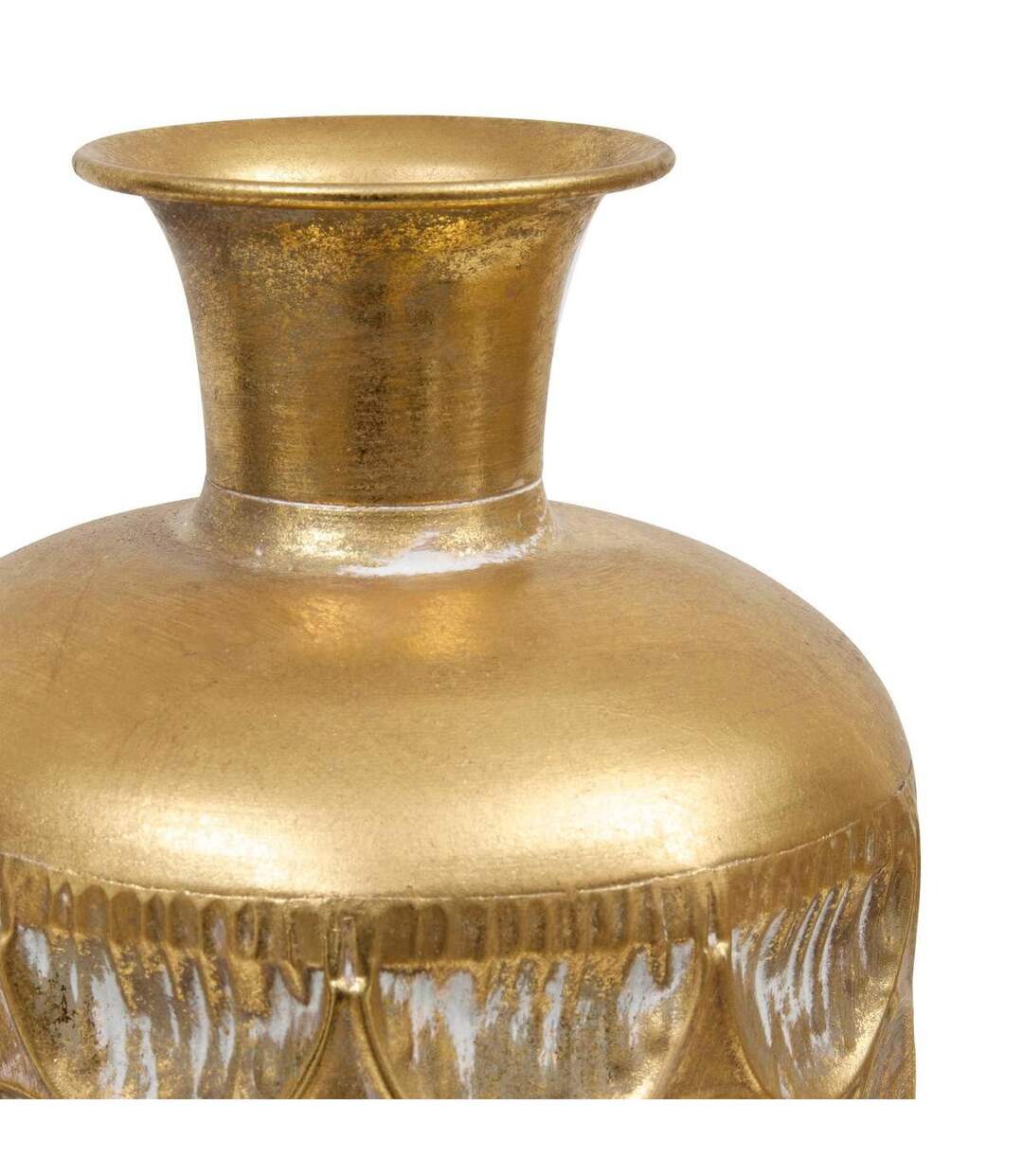 Vase Strié en Métal Belli 60cm Doré-2