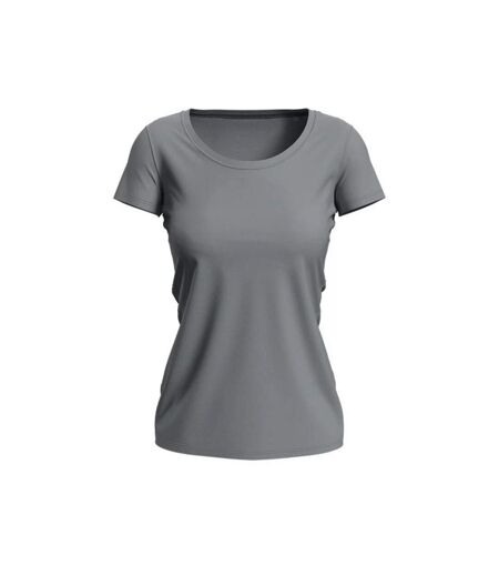 T-shirt Femme Gris Ardoise Uni Stedman