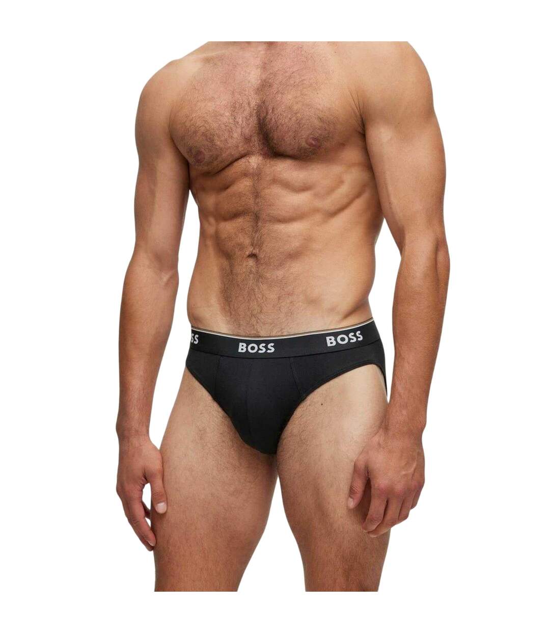 Lot De 3  Slips Homme Noir Blanc Gris Boss-3