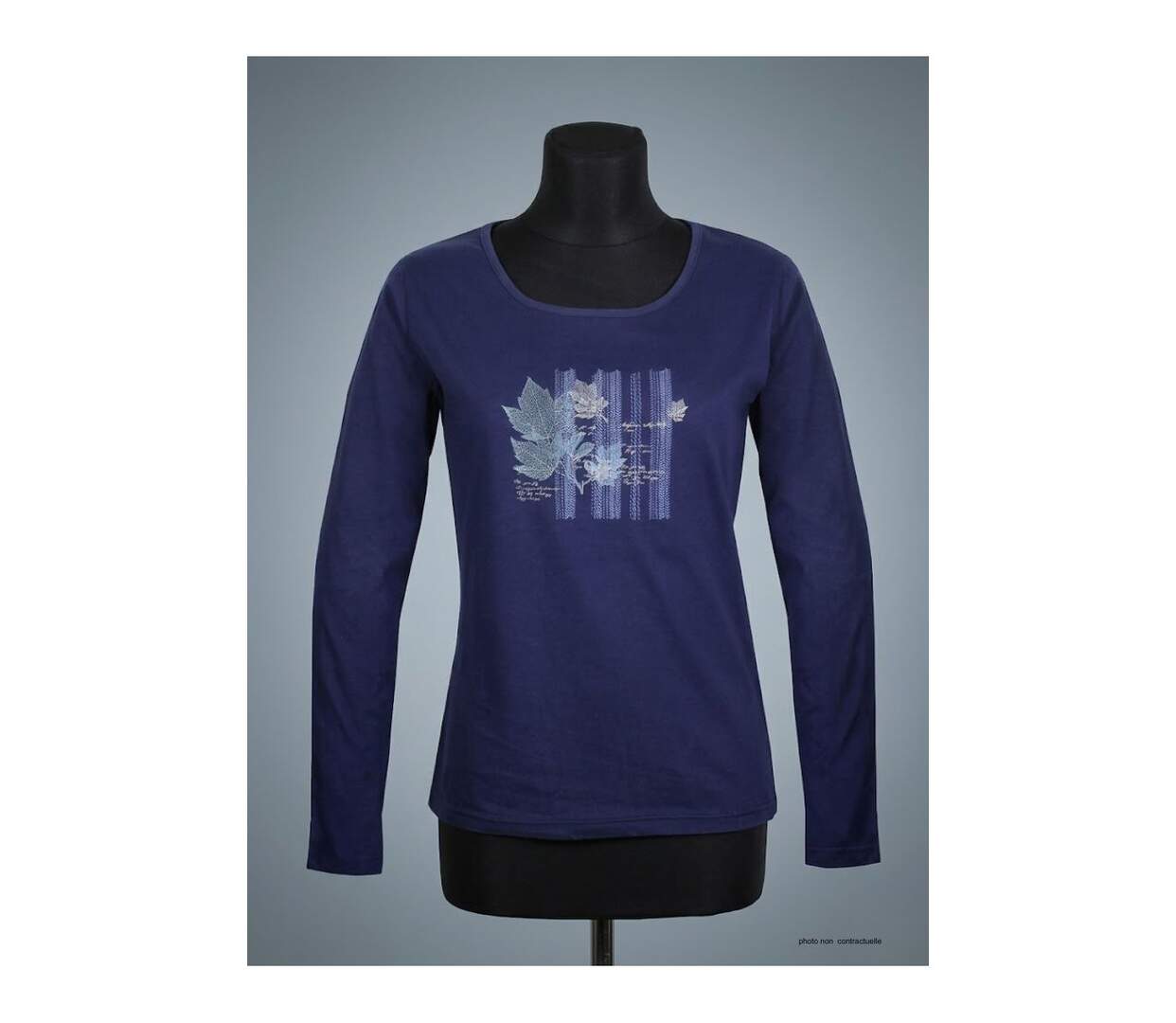 Tee-shirt MAYFLOWER NAVY2 marine à sérigraphie : le confort créatif-3