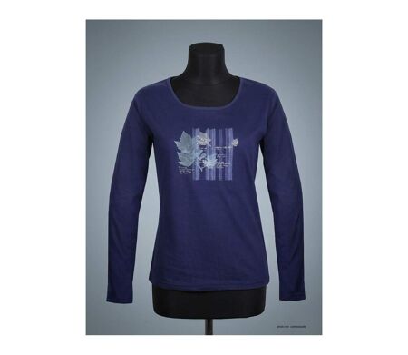 Tee-shirt MAYFLOWER NAVY2 marine à sérigraphie : le confort créatif
