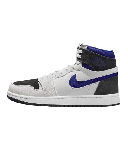 Womens/ladies Air Jordan 1 Leather Trainers Blue Grey Black Nike