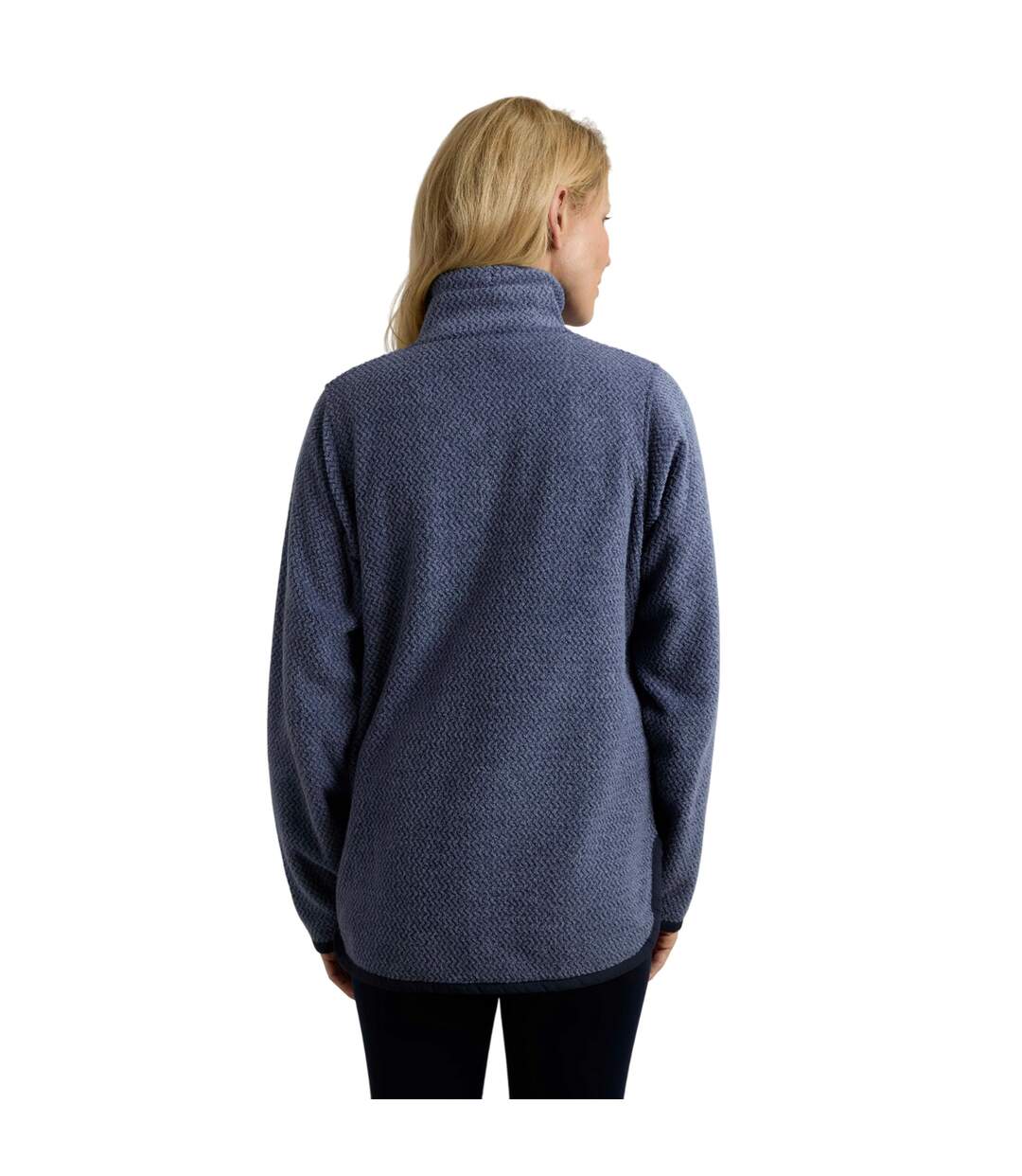 Womens/ladies odina zig zag fleece dark blue Weird Fish-4