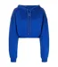 Womens/ladies Embr Arrow Cropped Hoodie Blue Off-White-2