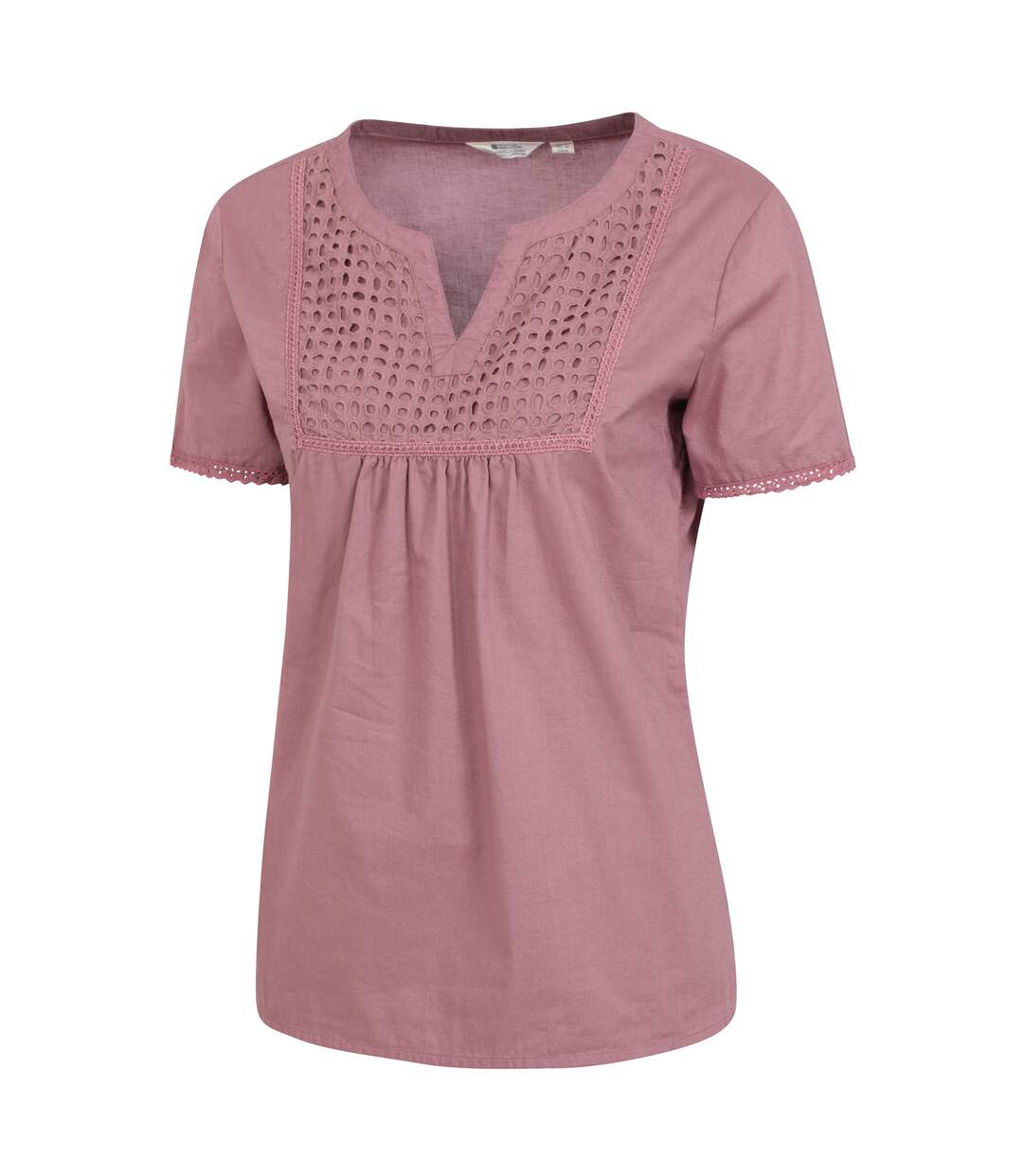 Womens/ladies paris embroidered top dusky purple Mountain Warehouse-4