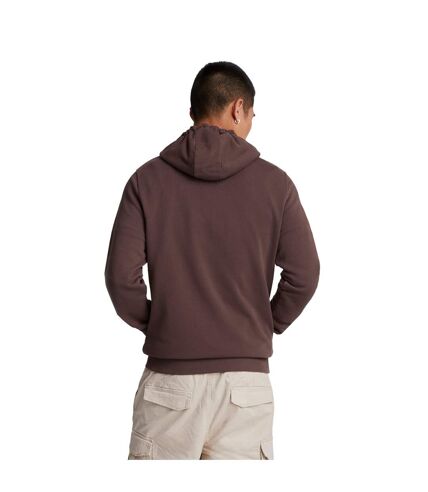 Mens pullover hoodie deep mahogany Lyle & Scott