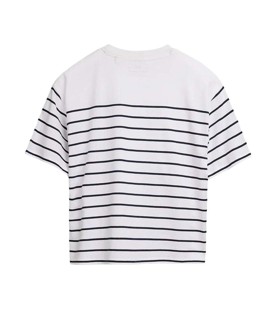 T-Shirt blanc/noir femme teddy smith carla-2