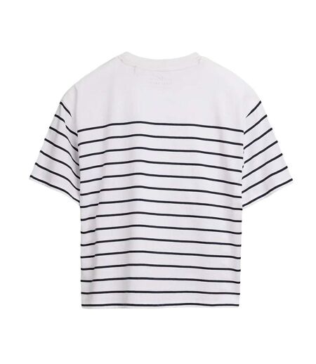 T-Shirt blanc/noir femme teddy smith carla