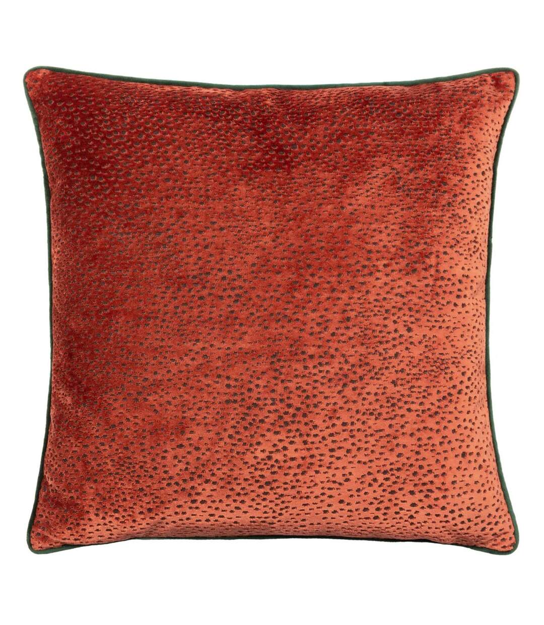 Estelle spotted cushion cover 45cm x 45cm paprika red/teal Paoletti-1