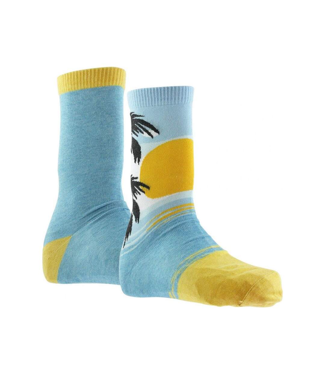 LEVI'S Lot de 2 paires de Chaussettes Mixte Coton SUNSET Cyan Jaune-2