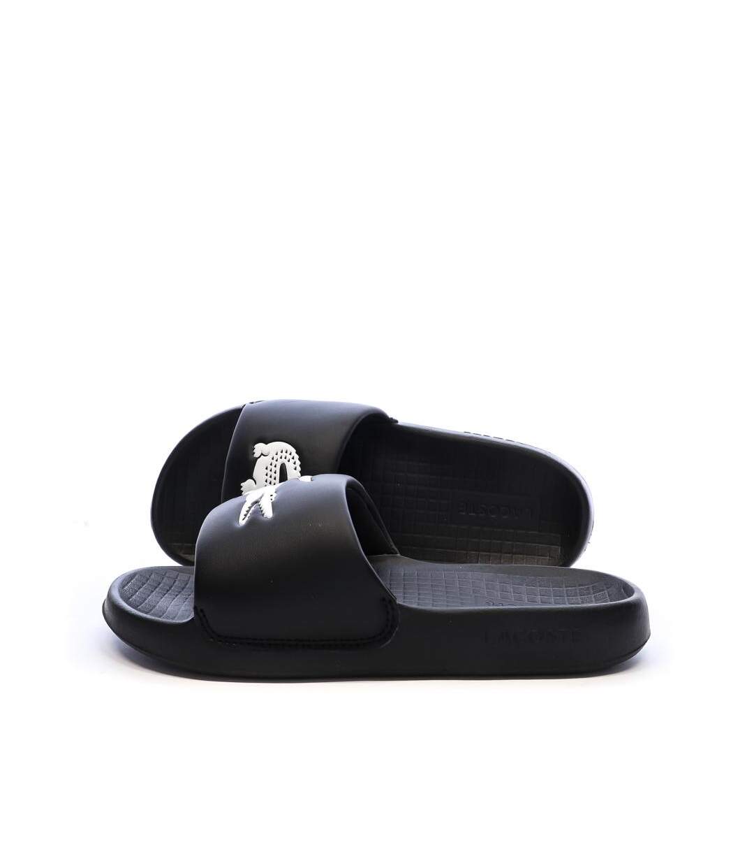 Claquettes noir femme lacoste serve slide 1.0-1