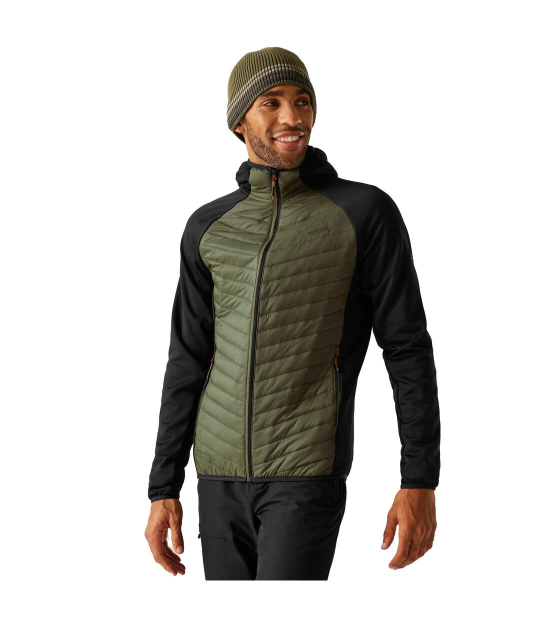 Veste Hybride Andreson Homme Vert Kaki Foncé Noir Regatta-1