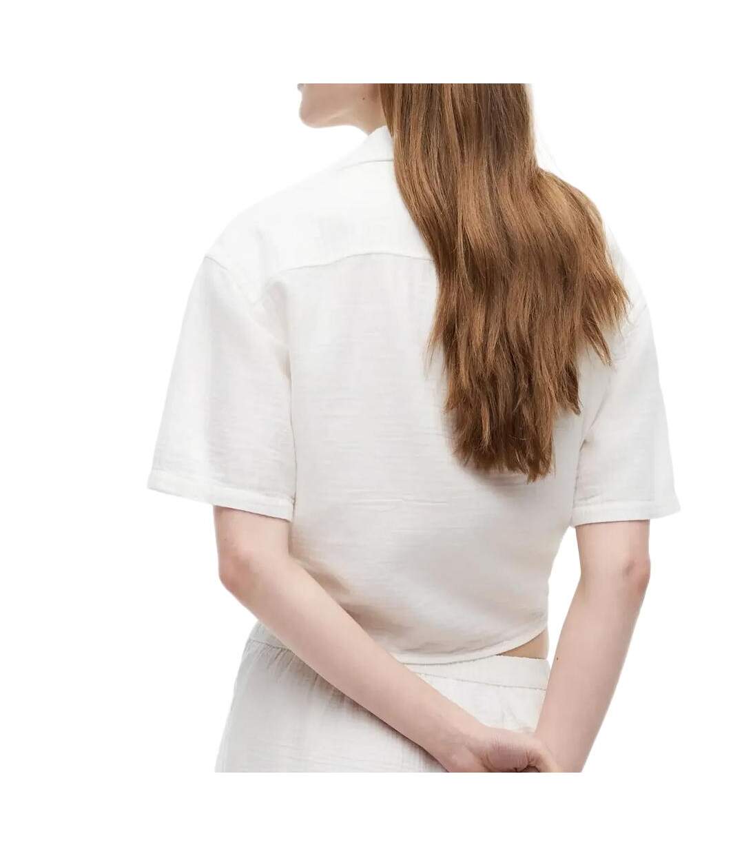 Chemise blanche femme tommy hilfiger textured-2