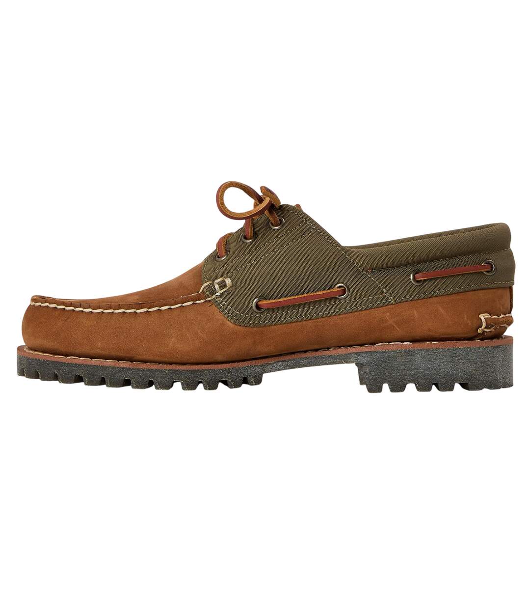 Mens Authentic Leather Boat Shoes Medium Brown Timberland-2