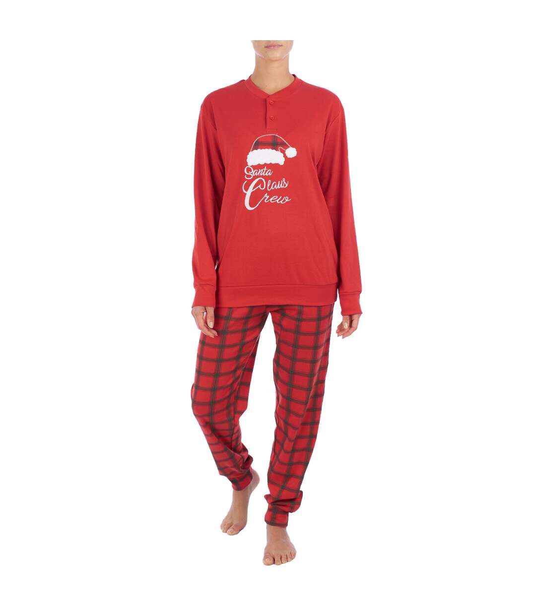 Christmas long sleeve pajamas 42166 Women-1