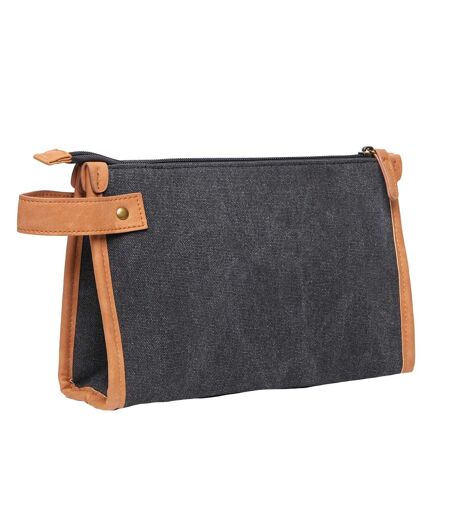 Bosler Canvas Recycled Toiletry Bag One Size Black Vinga