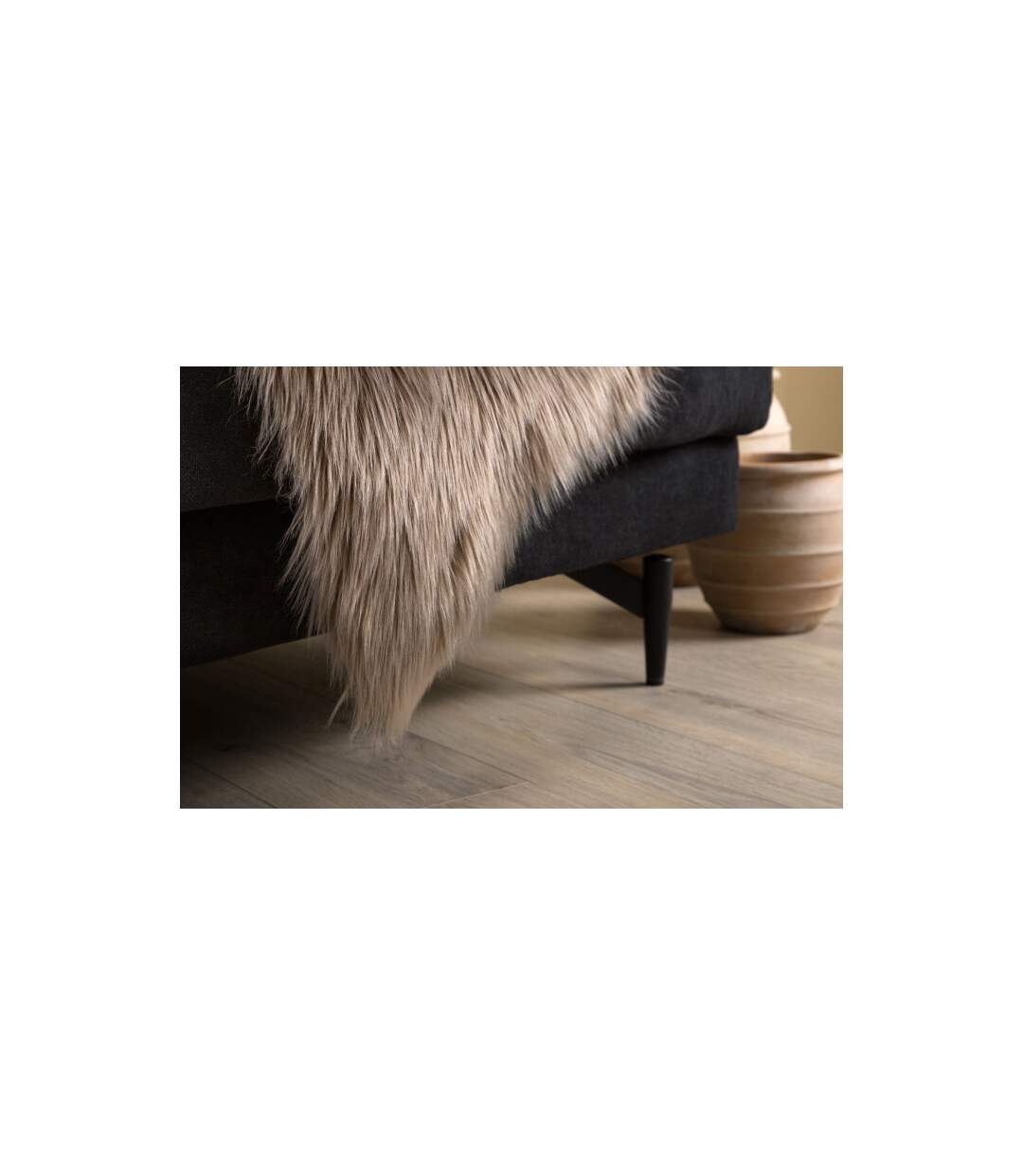 Tapis Imitation Fourrure Katy 60x90cm Marron-5